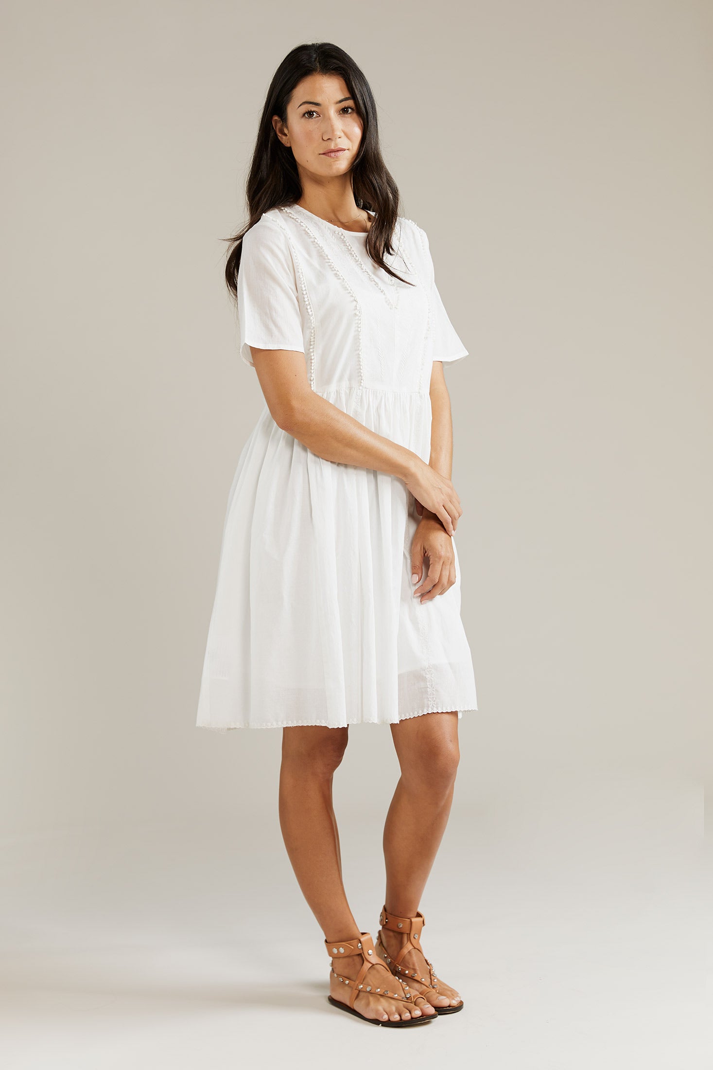Into the Frey Embroidered Dress - White