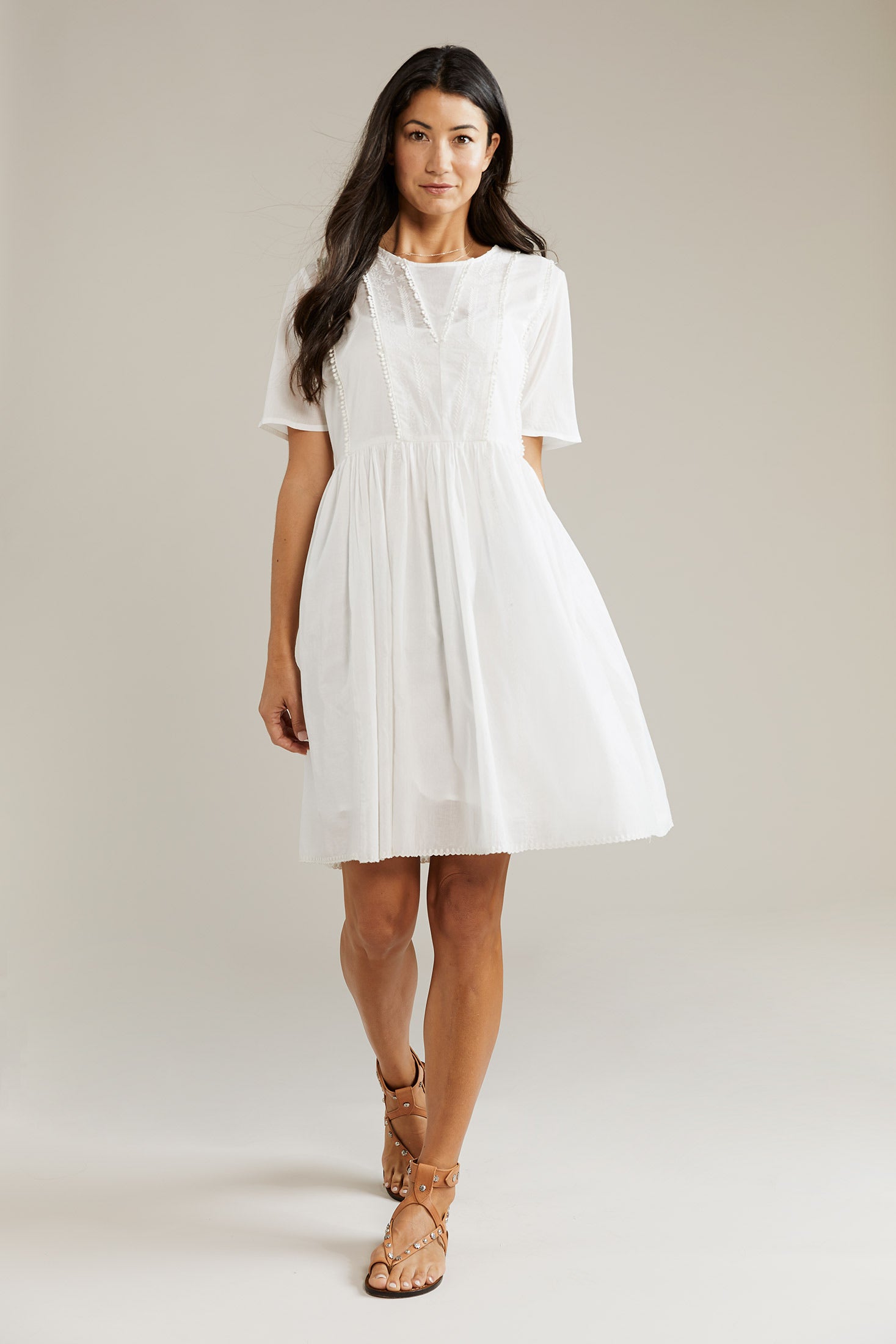 Into the Frey Embroidered Dress - White