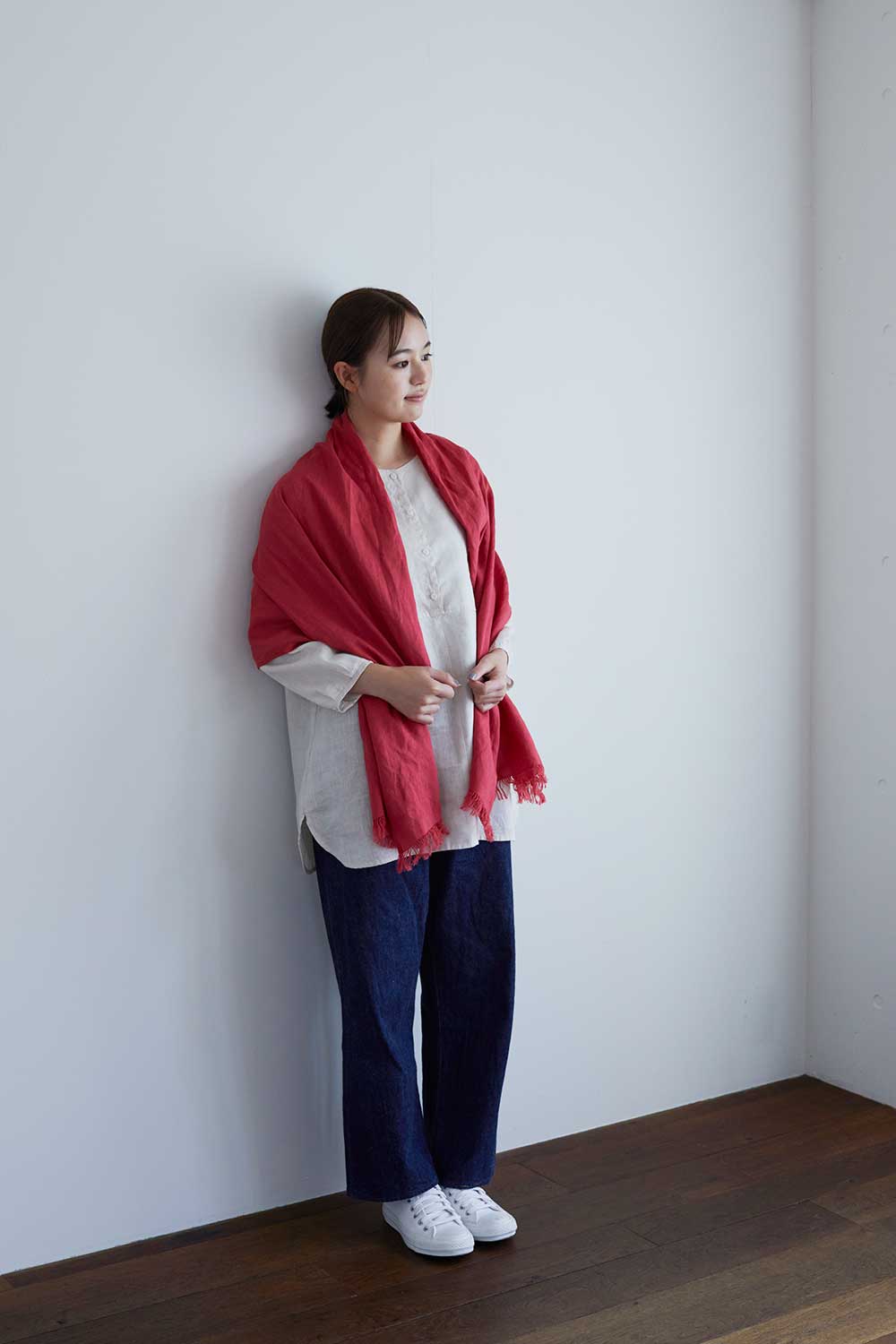 roserie scarf: red rose