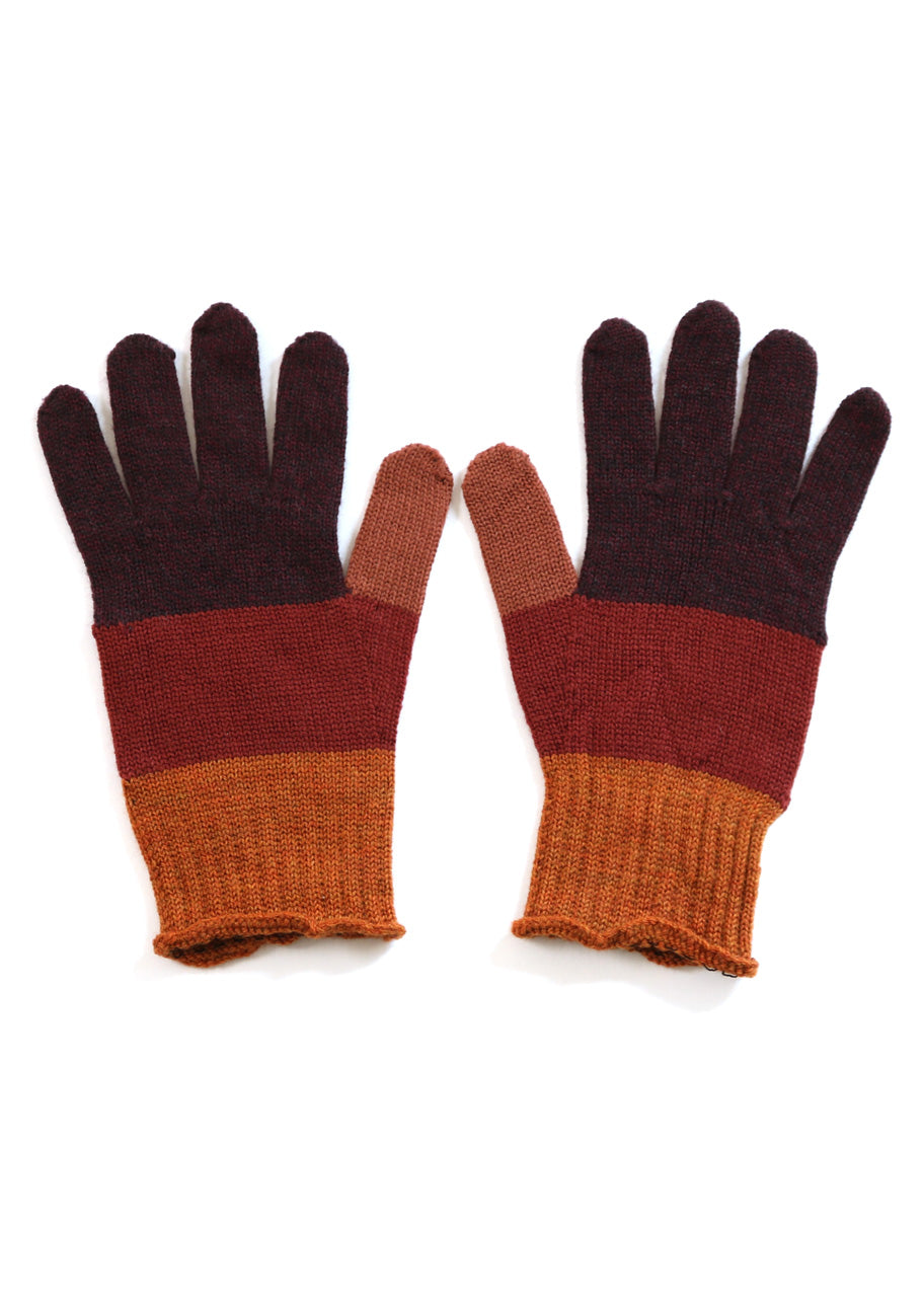 Abigail Block Colour Glove - Raisin