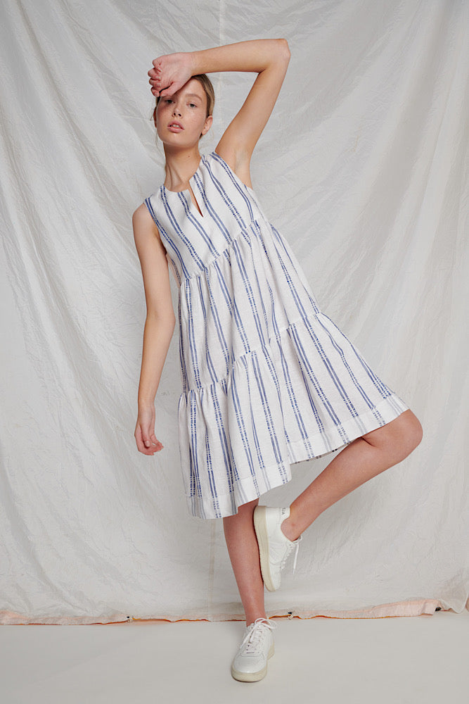 Wiley’s Dress - Blue & White Stripe