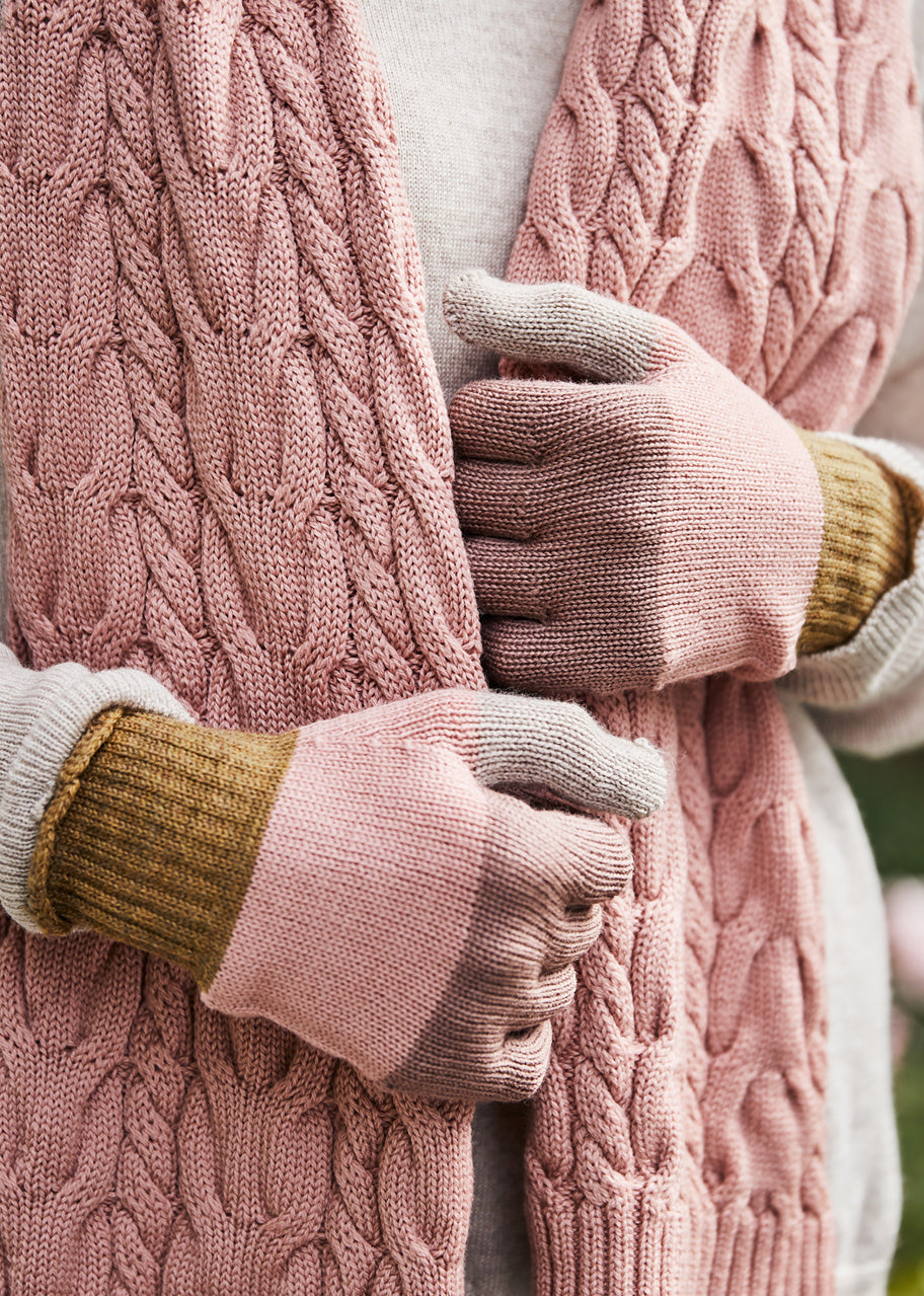 Abigail Block Colour Glove - Mocha