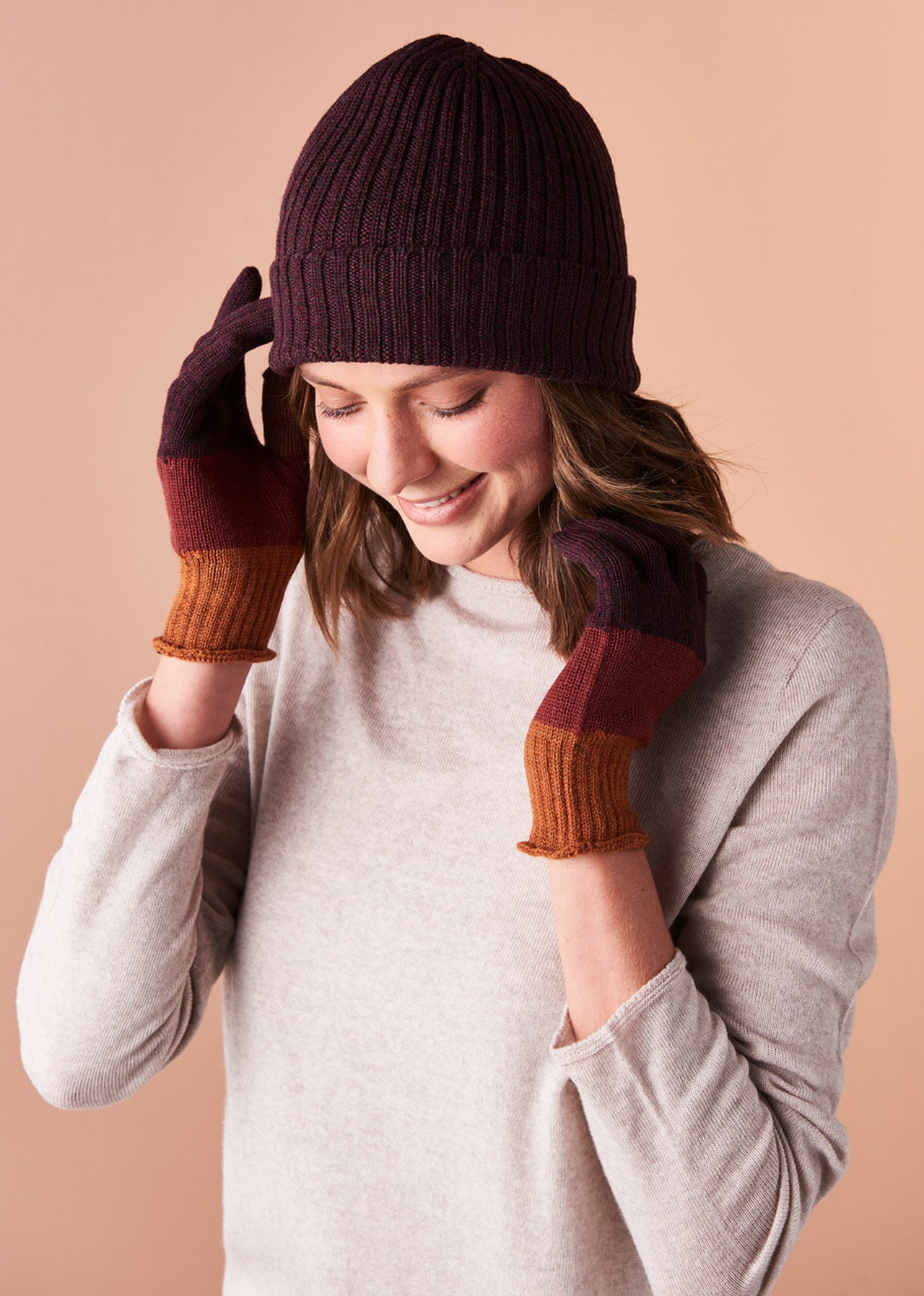 Teddy Rib Beanie - Mink